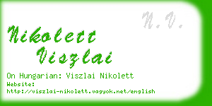 nikolett viszlai business card